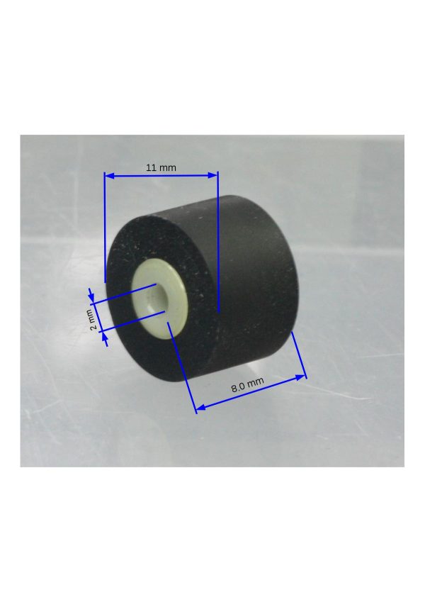 Pinch roller 11 x 8 x 2 mm for cassette players