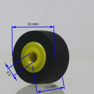 Pinch roller 13 x 7 x 2.5 mm for cassette players