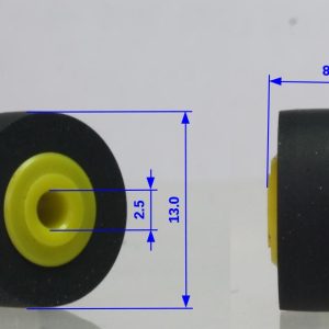 Pinch roller 13 x 8 x 2.5 mm for cassette players