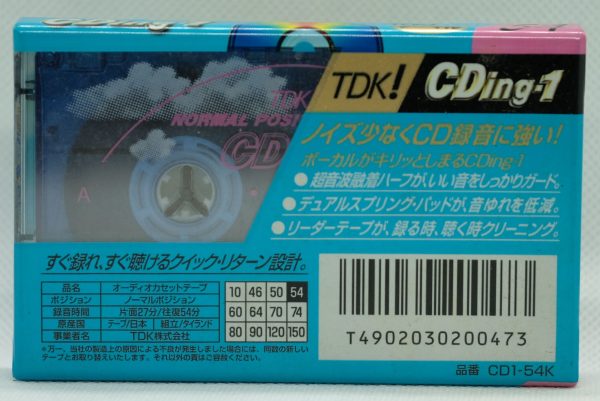 TDK CDIng1 54 blank, sealed audio cassette, new unused (IEC Type I / Position normal) - Image 3
