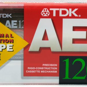 TDK AE 120 blank, sealed audio cassette, new unused (IEC Type I / Position normal)