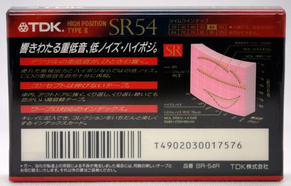 TDK SR 54 blank, sealed audio cassette, new unused (IEC Type II / Position chrome) - Image 3