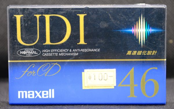 Maxell UDI 46 blank, sealed audio cassette, new unused (IEC Type I / Position normal)