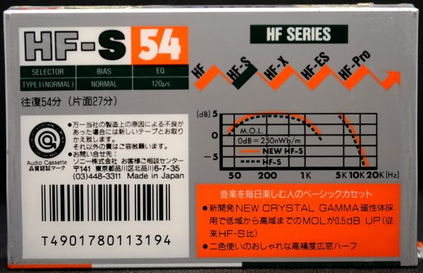 Sony HF-S 54 blank, sealed audio cassette, new unused (IEC Type I / Position normal) - Image 3