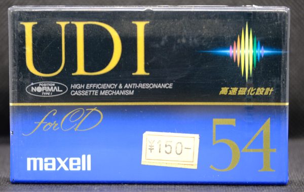 Maxell UDI 54 blank, sealed audio cassette, new unused (IEC Type I / Position normal)