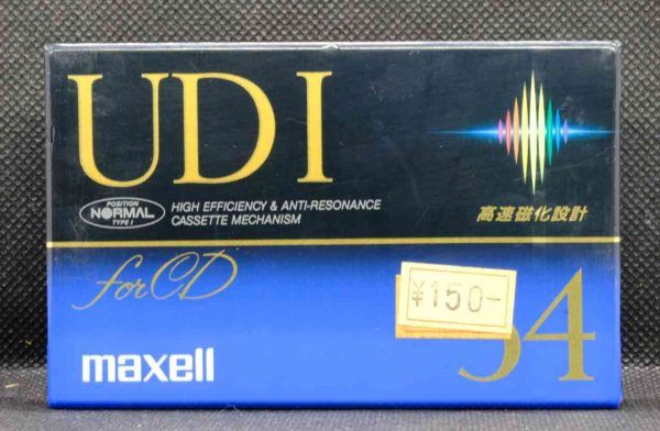 Maxell UDI 54 blank, sealed audio cassette, new unused (IEC Type I / Position normal)