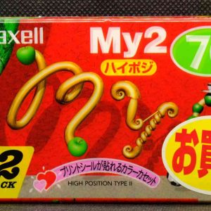 Maxell My2 70 blank, sealed audio cassettes 2-pack, pink, for girls, new unused (IEC Type II / Position chrome)